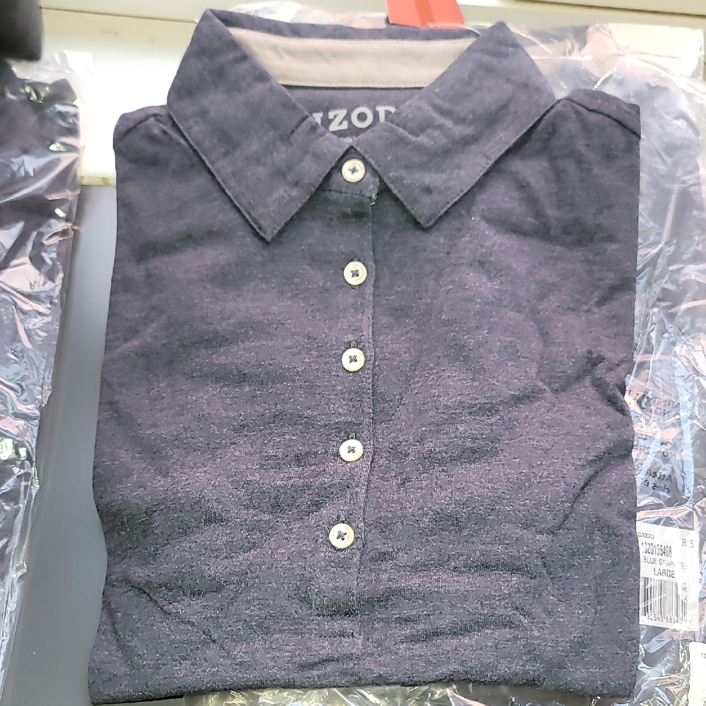 IZOD Navy Blue Button-Up Shirt